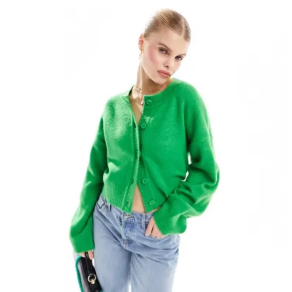 Green cardigan